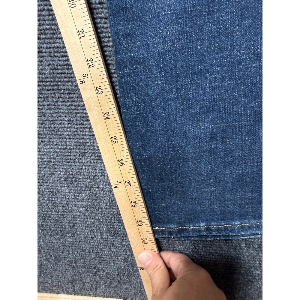 Levi's 518 Superlow Bootcut Jeans Women 7 Short Blue Low Rise Stretch - Picture 6 of 10